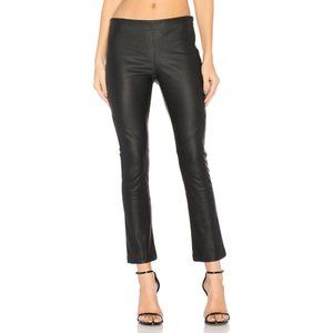 David Lerner Faux Leather Crop Pant Medium Black